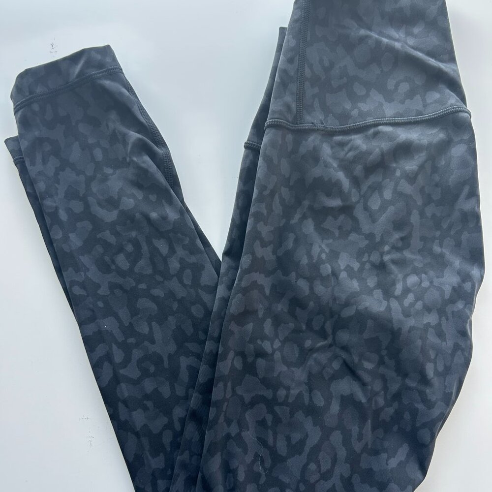 Lululemon Original Wunder Under 25" Leggings - Black Leopard